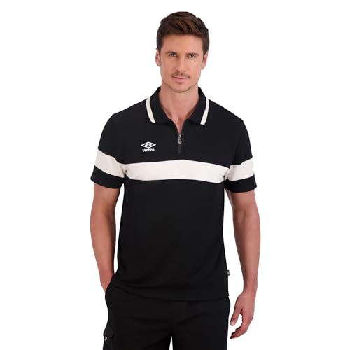 Polo Umbro para hombre con cierre de 1/4, tejido French Terry miniatura 2