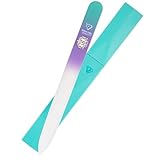 lasnagelfeile mit Etui - Nagelfeile Glas aus Tschechischem Glas - Maniküre Glasfeile für Nägel, Präzisionsfeilen mit Glattem Finish - Bona Fide Beauty Pastell Premium Nagelfeile