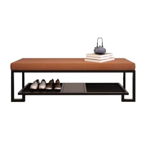 Banc d'entrée gain de place orange pour sublimer votre salon ou votre cuisine