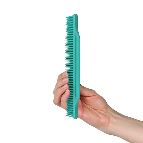 Allegro Combs #70 3-Row Detangling Comb, Wide Tooth Curl Defining Brush, Perfect for Women Curly Hair Stylists, Curl Defining Comb, Made In The USA, Mint
