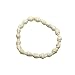 All White Chips Puka Shell Hawaiian Surfer Beach Elastic Bracelet