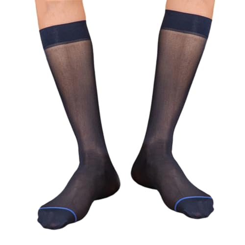 Socks,Sheer Business Over Calf Length Socks for Men Comfortable Nylon Multipurpose See Through Long Stockings