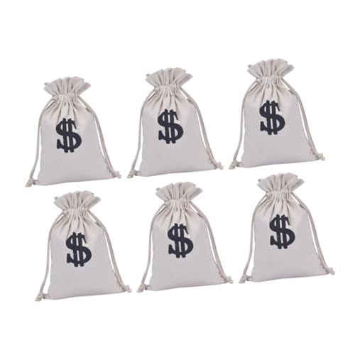 Sachet coton 30x40 cm POPETPOP lot de 6 pochettes de rangement pour bonbons