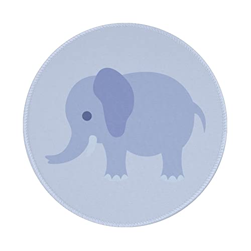 Tapis de souris rond éléphant bébé de 20cm antidérapant pour le bureau