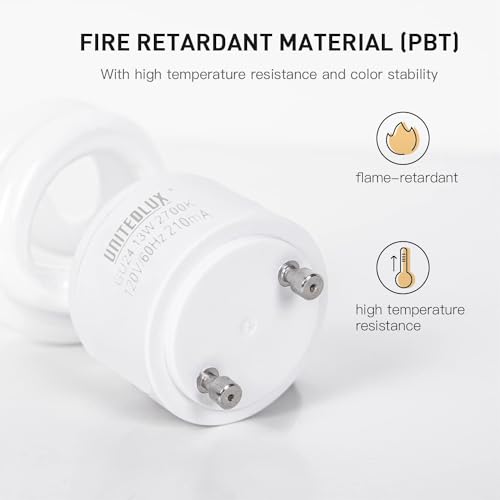 Image of 13Watt T2 Spiral CFL GU24 2 Prong Light Bulb Base 2700K 900lm 120v 60Hz Light Bulb- Mini Twist Lock Spiral -Self Ballasted Compact Fluorescent Soft White Pack of 16