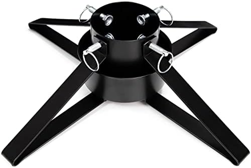 Christmas Tree Stand for Live Tree, Adjustable Metal Tree Holder for Real Christmas Tree Fits up to 8 Ft, Heavy Duty Christmas Tree Stand Base for Xmas Tree Decoration 1.38 to 3.3 inch Trunk Diameter