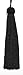 Set of 10 Black Woven Head Chainette Tassel, 5.5 Inch Long with 2 Inch Loop, Basic Trim Collection Style# BH055 Color: Black - K9