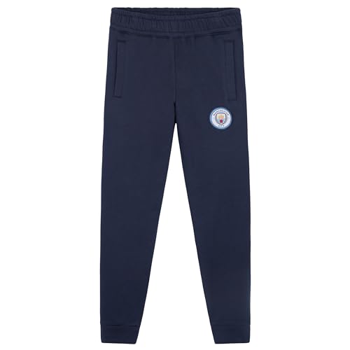Manchester City FC Tracksuit Bottoms or Boys Hoodie Track Jacket for Teenagers Boys Joggers 7-14 Years Man City Gifts (Navy Joggers, 13-14 Years)4