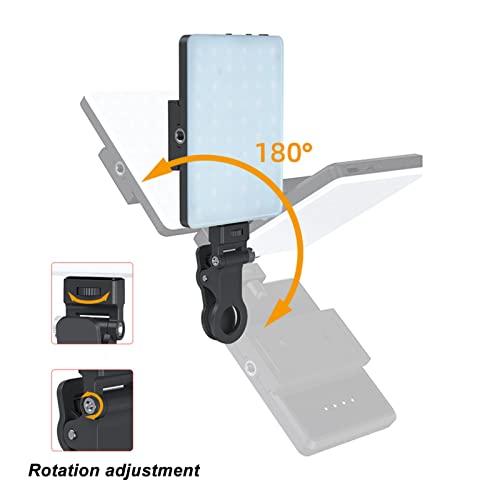 Luz de video LED portátil recargable de 2000 mAh con panel regulable 6