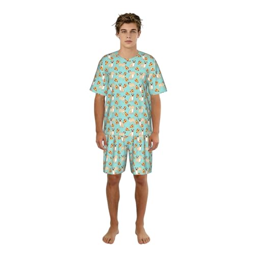 Pijama de hombre suave para evitar el calor nocturno con pantalón corto cómodo