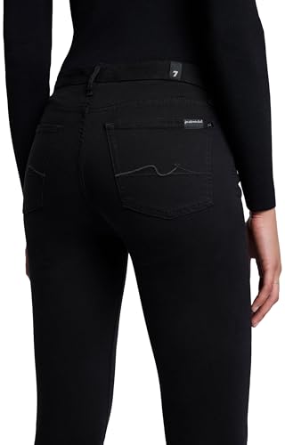 Jean 7 For All Mankind Kimmie Straight femme noir rincé taille basse droite 23W