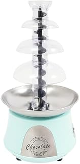 Pro Chocolate Fountain - 4-Tier Stainless Steel Electric Fondue Machine, 180W, 2.2lbs Capacity, Perfect for Birthday Parties & Weddings, Splash-Proof Base (Pink)