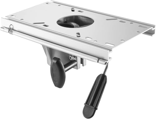 Boat Seat Pedestal (Fore & Aft Seat Slide with Secure Locking Seat Mount) Strong Aluminum Boat Seat Mount with Slide Fits 2-7-8 Inch Diameter Pedestal Post Suitable for Fishing and Boating Enthusiasts