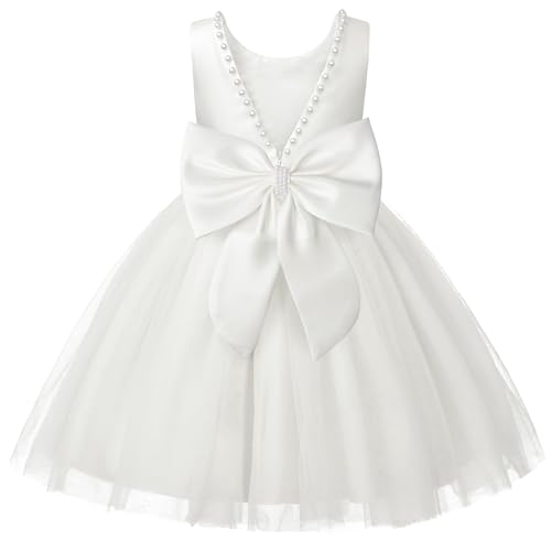 JerrisApparel Flower Girl Dress Layered Tulle Skirt Beaded Neckline Satin Bodice Birthday Party Gown