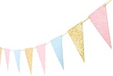 10 Feet Gender Reveal Party Banner Glitter Paper Decoration Anniversary Supplies Garland Pennant Fla
