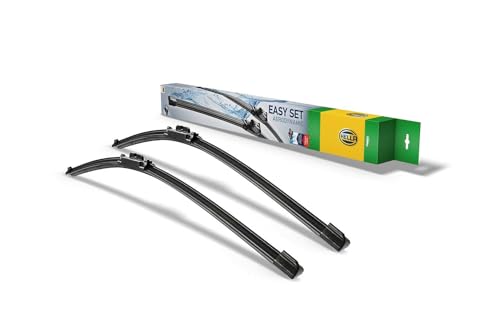 HELLA 9XW 358 164-141 Easy Set OE Limpiaparabrisas - SetOE6555 - Escobilla con hoja plana - para vehic. dirección izquierda - 650/550mm - 26/22' - delante - Cant.: 2
