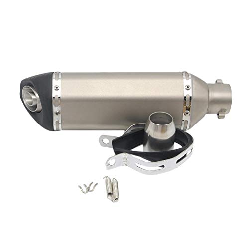 Tubayia Pot d'échappement amovible en acier inoxydable pour moto Dirt Bike Street Scooter ATV Quad