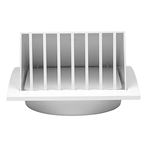 Repa Market 6 Inch / 150mm Exhaust Hood Vent with Rain Cover, White ABS Plastic Wall Air Vent Cover - Image 4