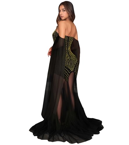 Image of Nagfar Women Rhinestone Sequin Birthday Party Sexy New Year Formal Dress