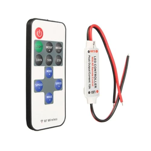 Gradateur DC5-24V 12A ultra compact avec interrupteur à distance sans fil