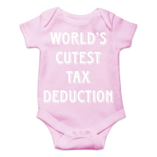 Image of AW Fashions World's Cutest Tax Deduction Baby Bodysuit Adorable Newborn Infant Girl Romper Boy Clothes