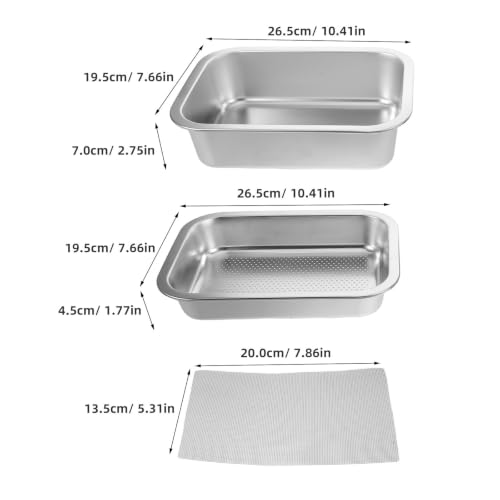 GANAZONO 3pcs Stainless Steel Plant Germination Tray with Enhanced Root Growth and Automatic Drainage Control, Reinforced Base Mesh Sprouting Tray for Flower and Vegetable Seedlings, - Image 2