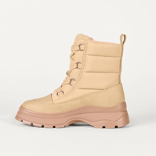 Amazon Essentials Women's Lace Up Puffer Snow Boots, Khaki Brown, 12 by Amazon Essentials - Image 3