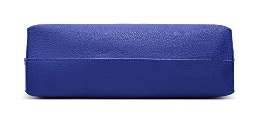 Dreubea Women's Soft Faux Leather Tote Shoulder Bag from, Big Capacity Tassel Handbag Royal Blue - Thumbnail 4