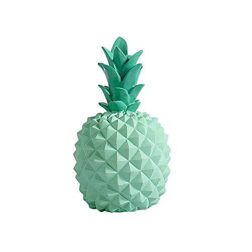 JAWSEU Meubles décoration Ornements dananas, Figurine Ananas de décoratif en résine Ornement décoratif Moderne résine Ananas en Forme de Cadeau de Bureau décoration de Mariage (Vert) S