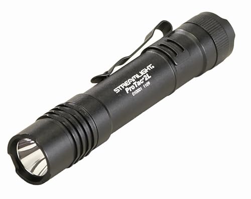 Streamlight 88031 ProTac 2L 350-Lumen EDC Professional Flashlight with CR123A Batteries, and Holster, Black, Clear Retail Packaging