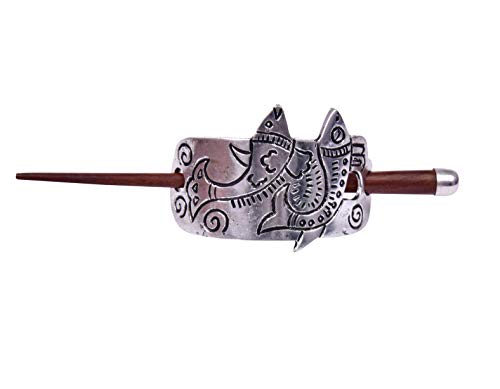 Icraftjewel Fish Design Hair Bun Sticks Holder Wood Updo Boho Organic Hairfork Pins Stick Barrettes Hair Accessory #TOP21