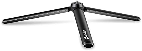 Zeadio Metal Mini Tripod with 1/4 Inch Screw, Desktop Tabletop Stand Tripod for Smooth 4, Crane Plus, Crane 2, Osmo Mobile, Ronin-S, Vimble 2, Gimble Handle Grip Stabilizer and All Cameras