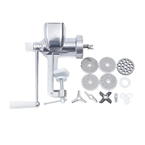 FXEIPOL Manual Animal Feed Food Pellet Machine With 5 Pellet Plates 1.5+2+2.5+3+8mm - Household Granulator for Home, Pet Stores