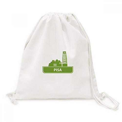 Sac cordon Pise Italie en toile pour remplacer les sacs lourds