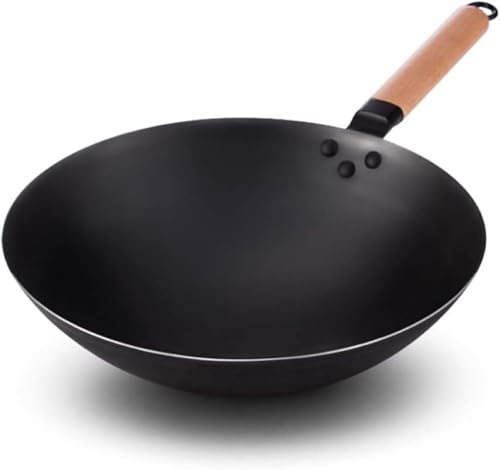 Wok profesional de acero-carbono, antiadherente y sin recubrimiento