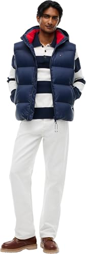 Tommy Jeans Herren Weste Essential Down Vest mit Kapuze, Blau (Dark Night Navy), S – Ansicht 5