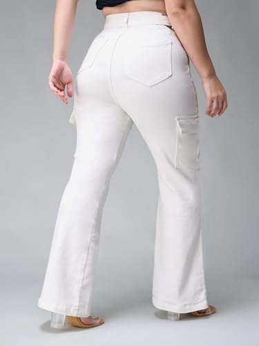 Image of Miss Chase A+ Women's Bootcut High Rise Stretchable Denim Jeans