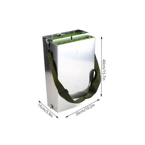 Bewinner Faltbar Goldwaschrinne aus Aluminiumlegierung, Tragbare Goldwaschrinne für den Goldabbau, Goldwaschpfanne für den Goldabbau in Flüssen, Bächen, Goldwaschen und Schürfen, Silber