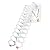 Folding Wall Mounted Ladder 10.17FT 12Steps Loft Ladder Stairs Attic Pull Down Stairs Retractable Attic Ladder with Armrests Handle for Loft and Cottage Top Extension Stairs (White)