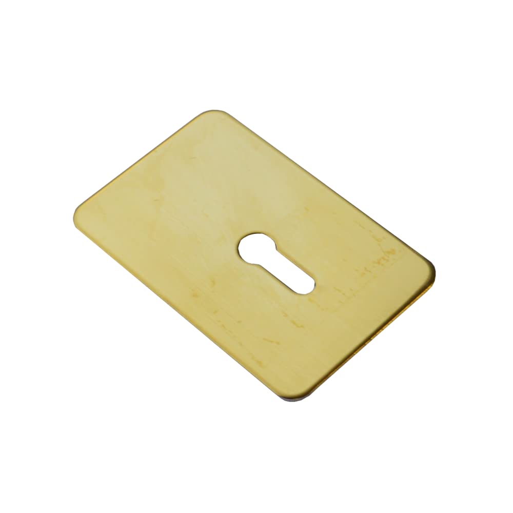Asec Gold Self Adhesive 45Mm X 70Mm Uk Mortice Escutcheon