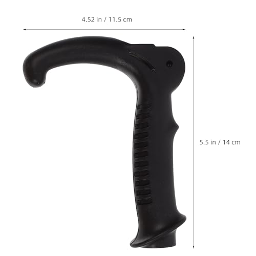 Mango de bastón de senderismo Baluue accesorio adaptador de plástico negro 2