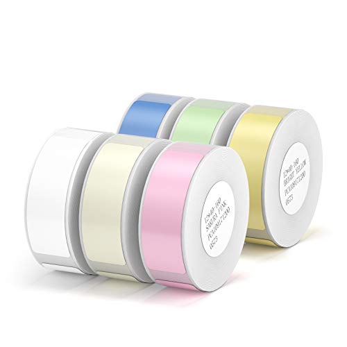 NIIMBOT D11 6-Roll Adapted Cable Label Printer Paper with Standard Laminated Office Labels