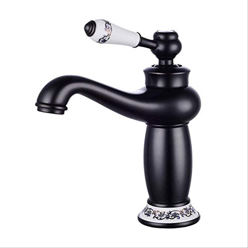 Robinet de bassin en or et chrome antique au design diamant de luxe