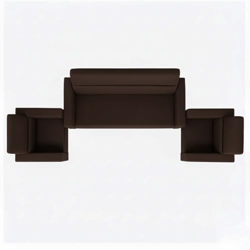 Image of FURNY Silva 5 Seater Leatherette 3+1+1 Sofa Set (Brown) | Premium Finish Durable | Comfortable Ideal for Living Room