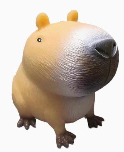 Stress Balls for Adults, Capybara Squeeze Fidget Toys, Squeeze Cube Sensory Toys, Enhanced Grip Strength Capybara Squeeze Ball Toys, Animal Anxiety Stress Relief Fidget Toy, Brown