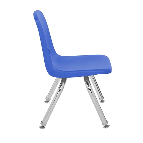 Image of Factory Direct Partners 10 inch School Chairs, Stackable Kids Classroom Chair, Set of 4 Stacking Preschool Chair with Swivel Glides For Daycare and Early Childhood Learning Centers, Assorted Colors