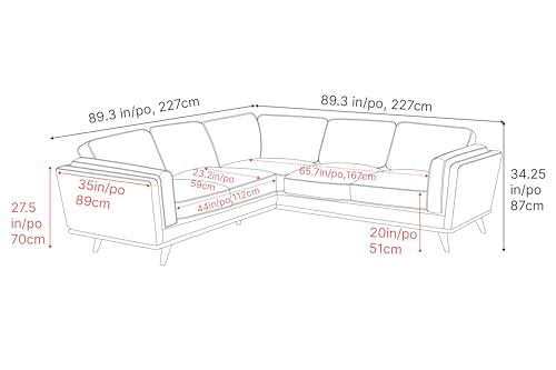 Image of Valencia Artisan Full Leather Sofa - Pure Full Italian Nappa Leather Couch, Solid Wood Accent, Ultimate Comfort (Cognac, L-Shape Sectional)