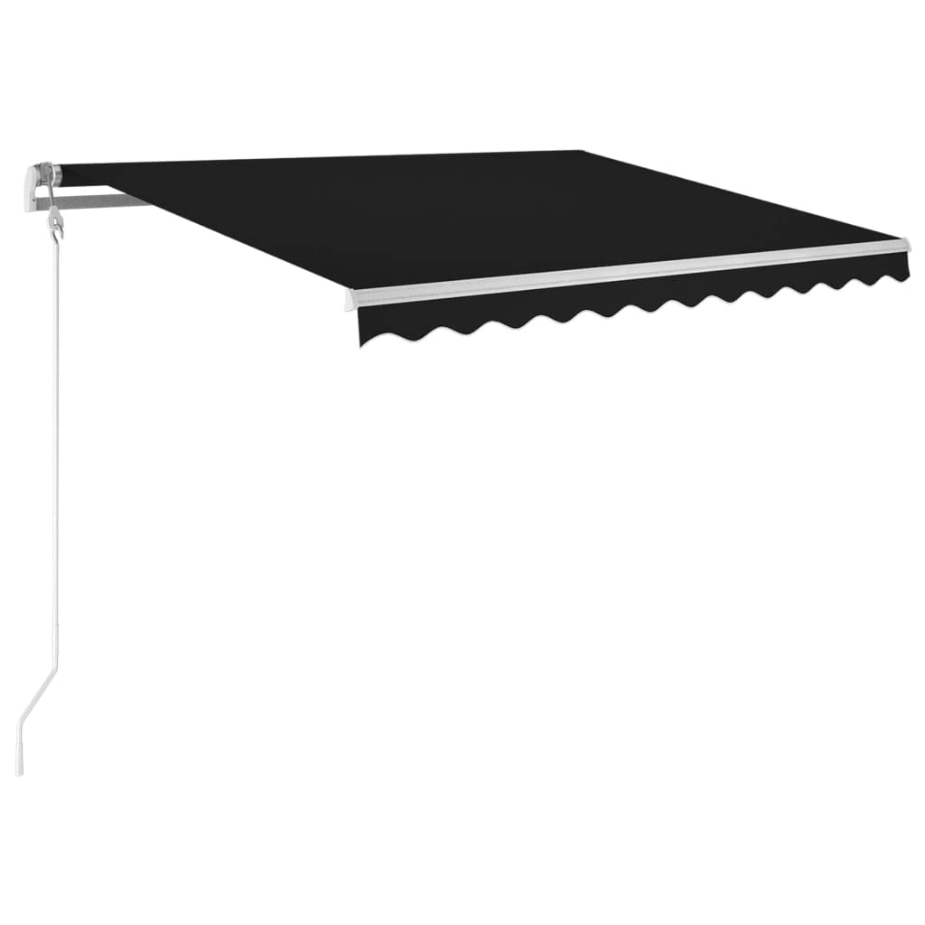 Festnight Store Banne Motorisé 3x2,5 Store banne Electrique avec Télécommande Auvent Rétractable à Bras Repliable pour Balcons Terrasse et Jardin-Anthracite-300 x 250 cm