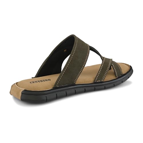 Image of Centrino Men's Sandals | Stylish Strap Sandal with Grip Insole | Thong Sandals with Comfortable Flip-Flop with Cushioned Footbed | Comfortable Casual Footwear for Office, Travel & Walking (9582)