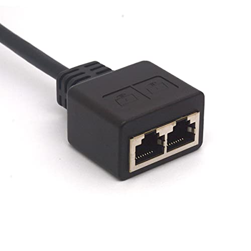 Cable Adaptador RJ45 Macho a Doble Hembra Extensor miniatura 4